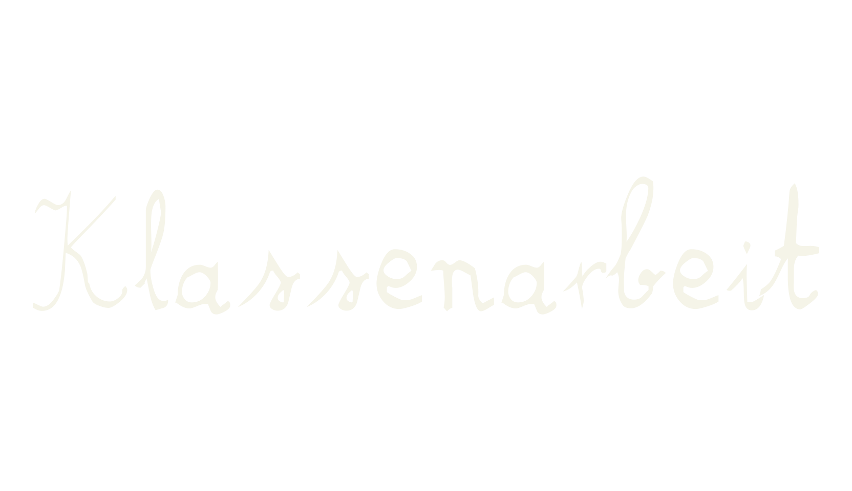Klassenarbeit, cursive font preview