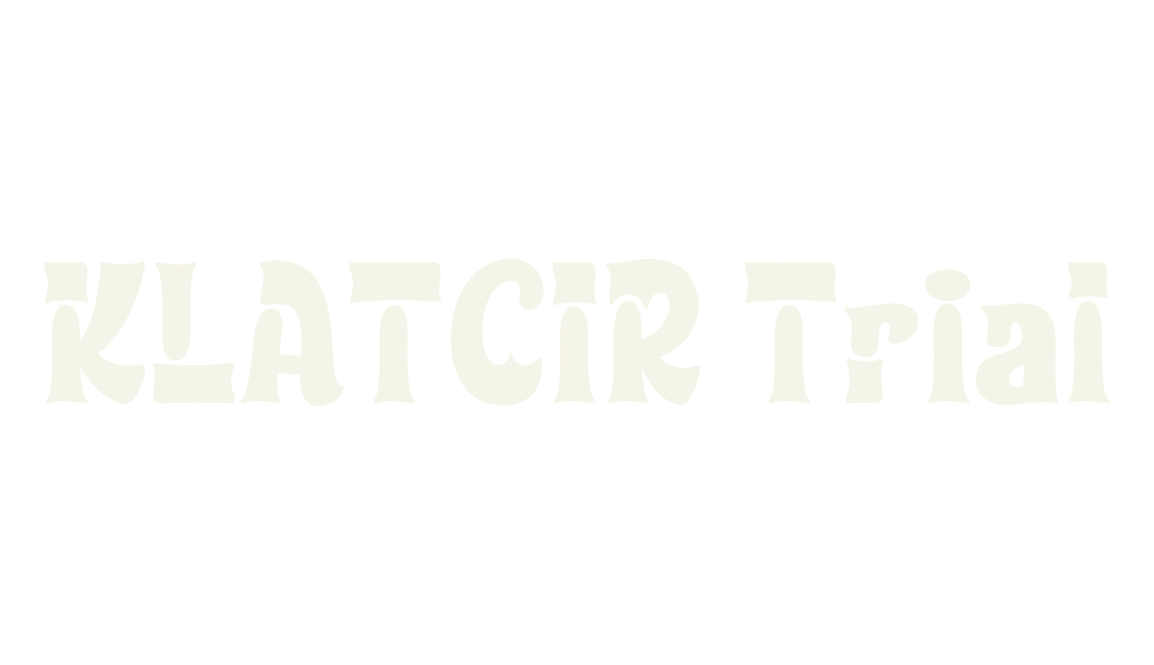 KLATCIR Trial, birthday font preview