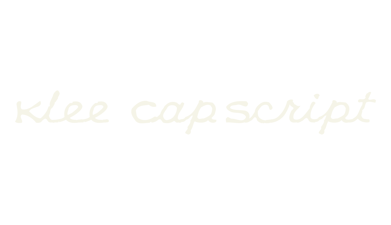Klee CapScript, joined font preview