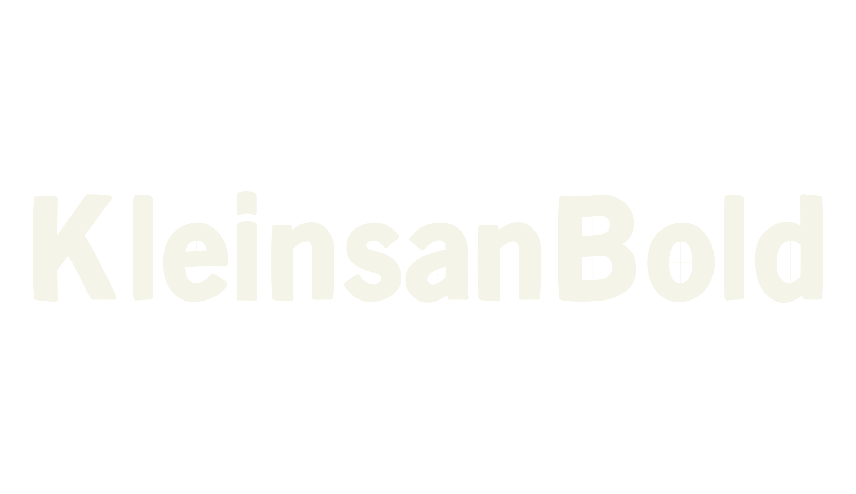 KleinsanBold, sans font preview