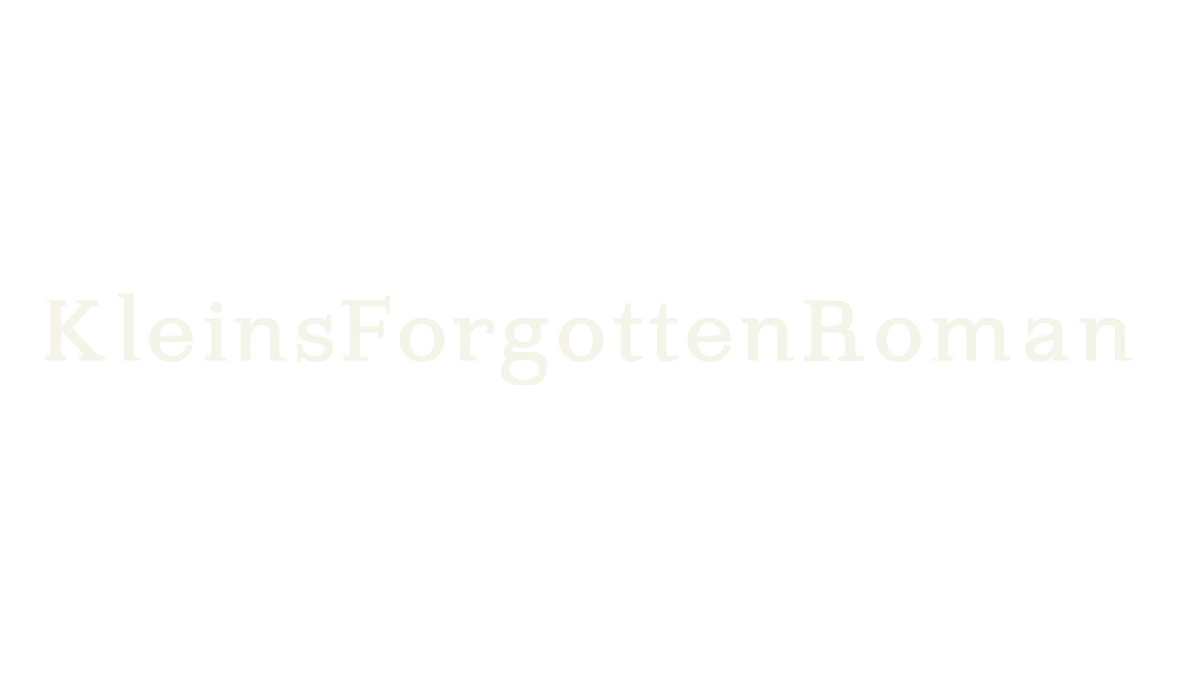 KleinsForgottenRoman, serif font preview