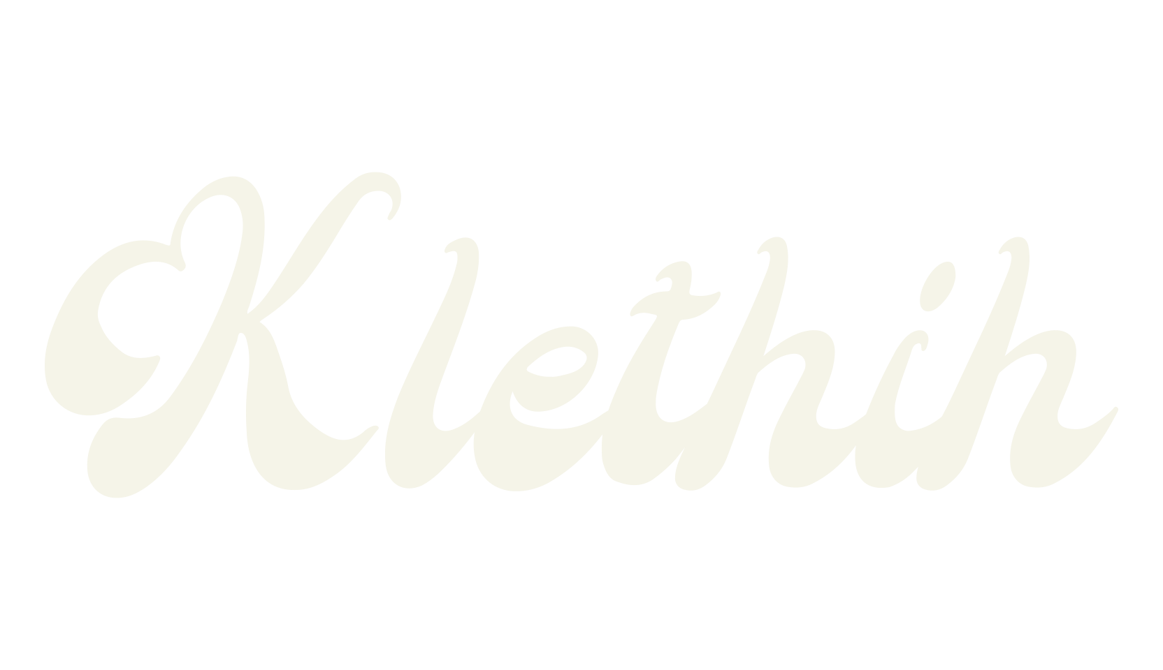 Klethih, cursive font preview