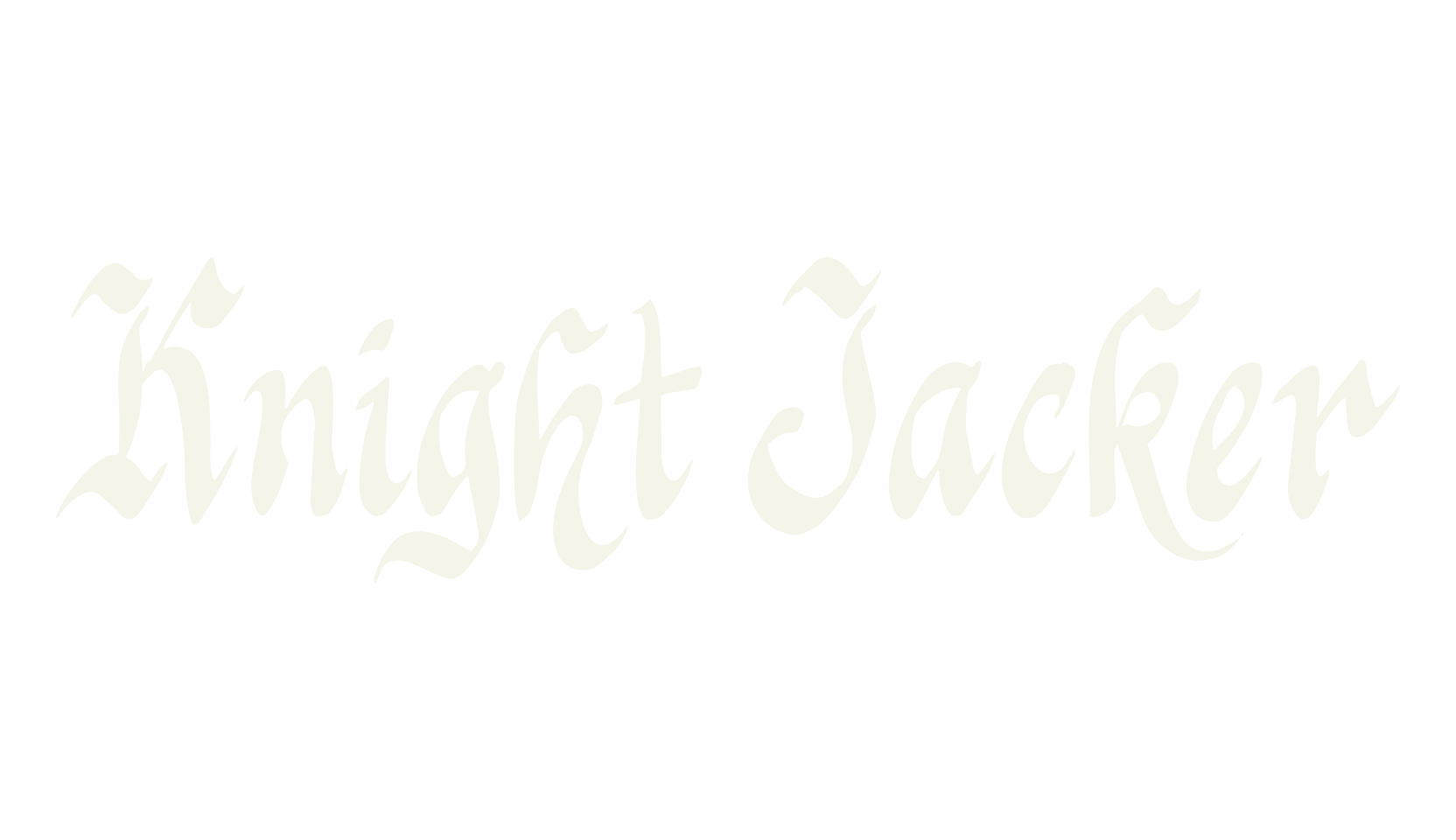 Knight Jacker, calligraphy font preview