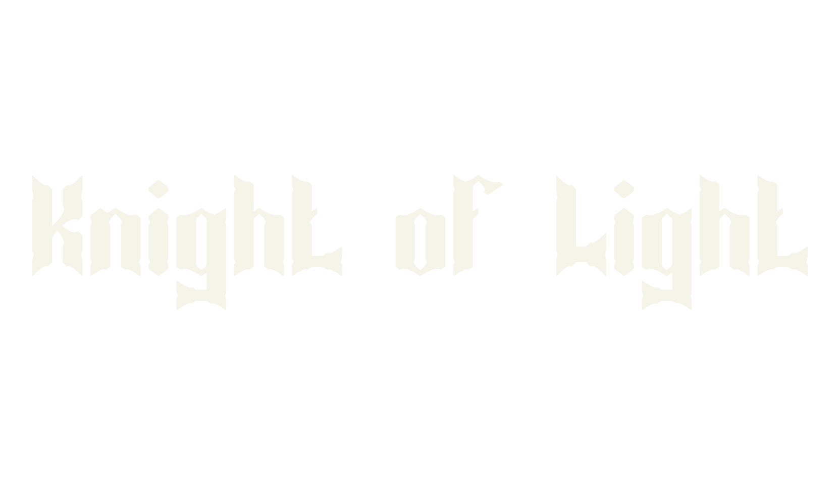 Knight of Light, fantasy font preview