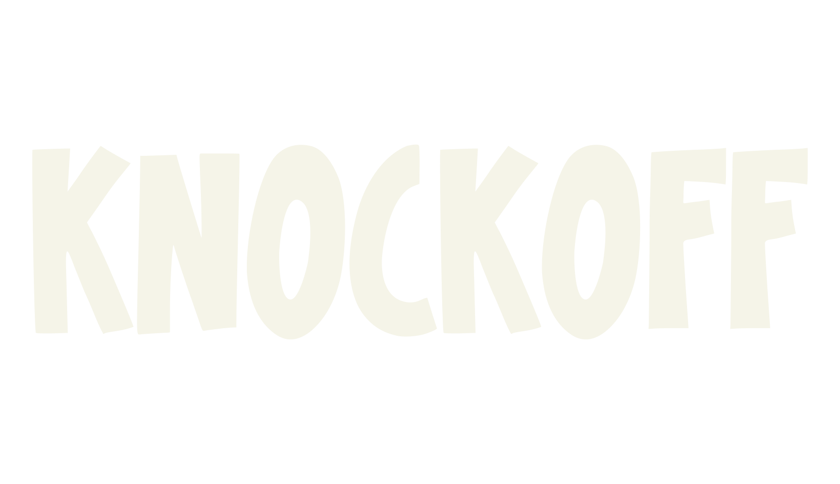 Knockoff, modern font preview