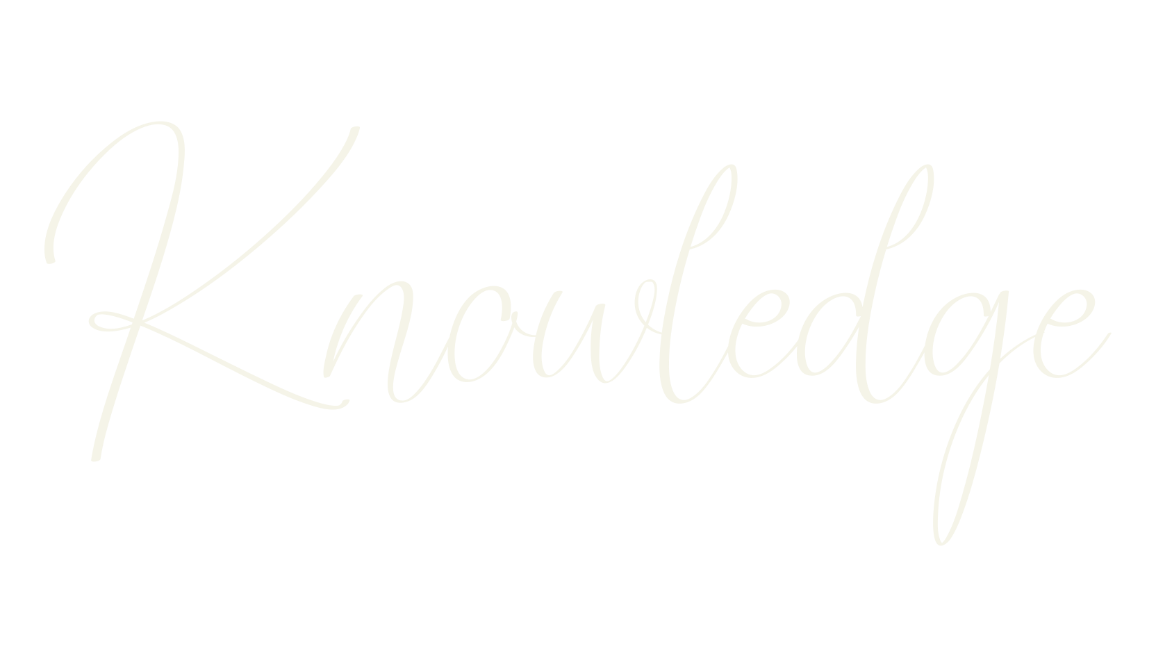 Knowledge, calligraphy font preview