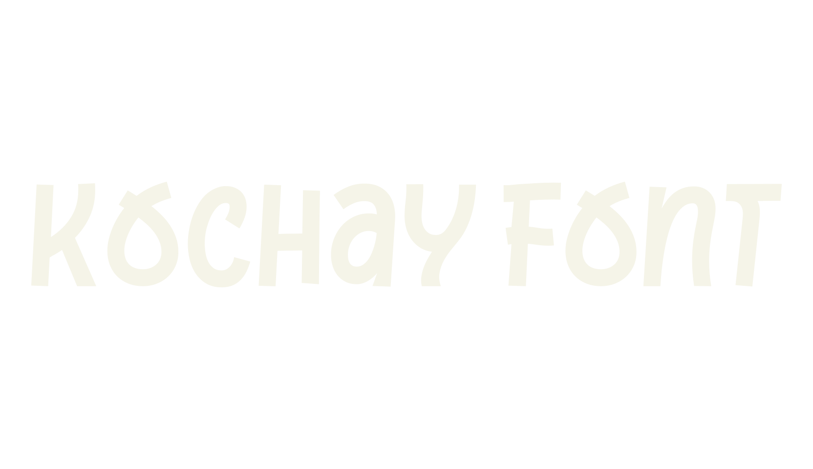 Kochay Font, print font preview