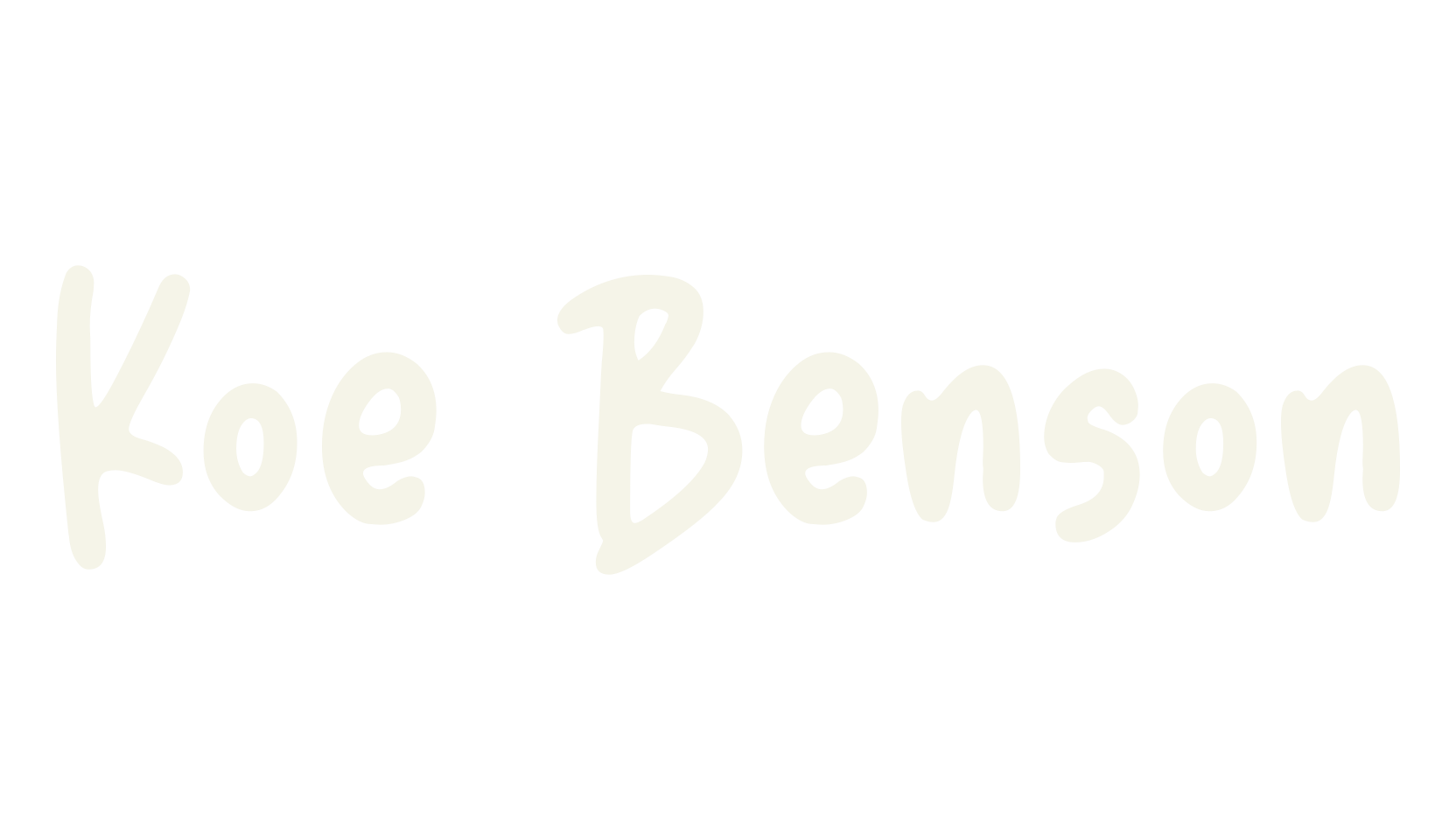 Koe Benson, handwriting font preview