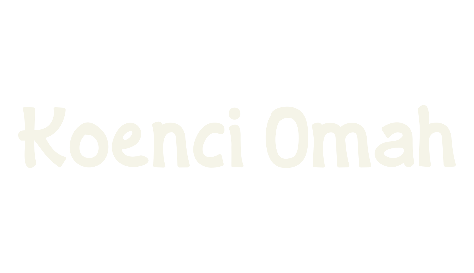 Koenci Omah, paintbrush font preview