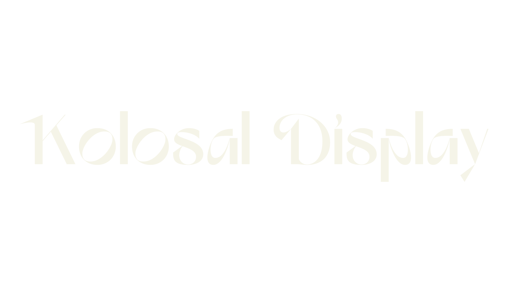 Kolosal Display, modern font preview