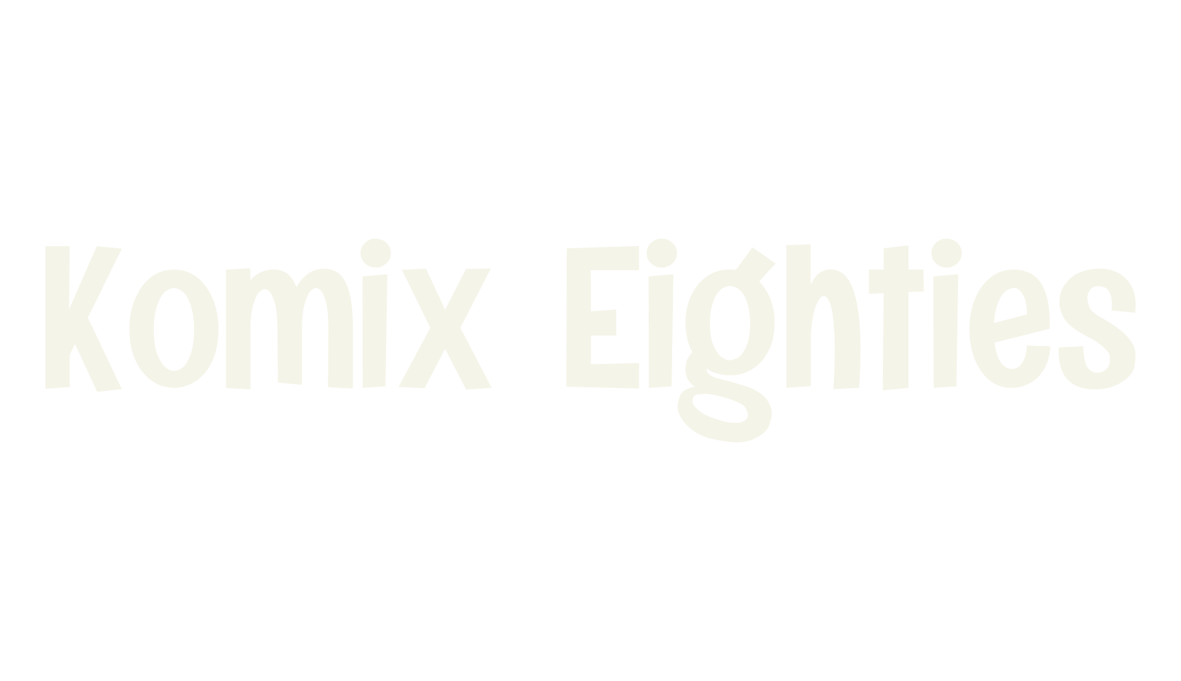 Komix Eighties, cartoon font preview