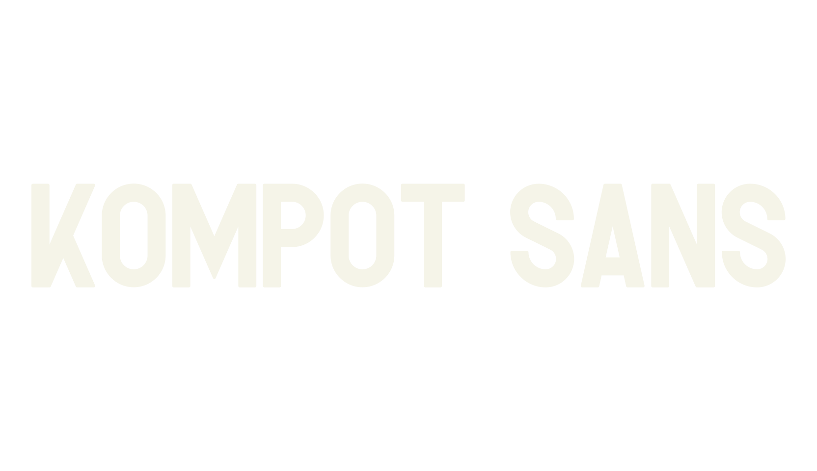 Kompot Sans, sans serif font preview