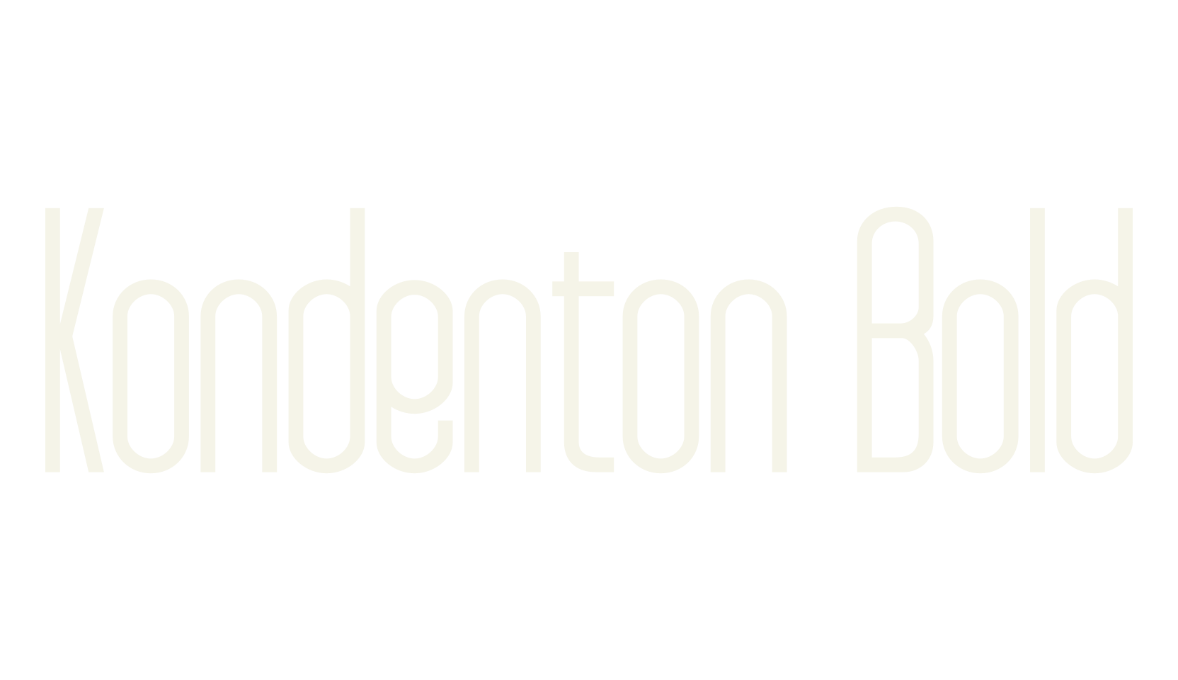 Kondenton Bold, condensed font preview