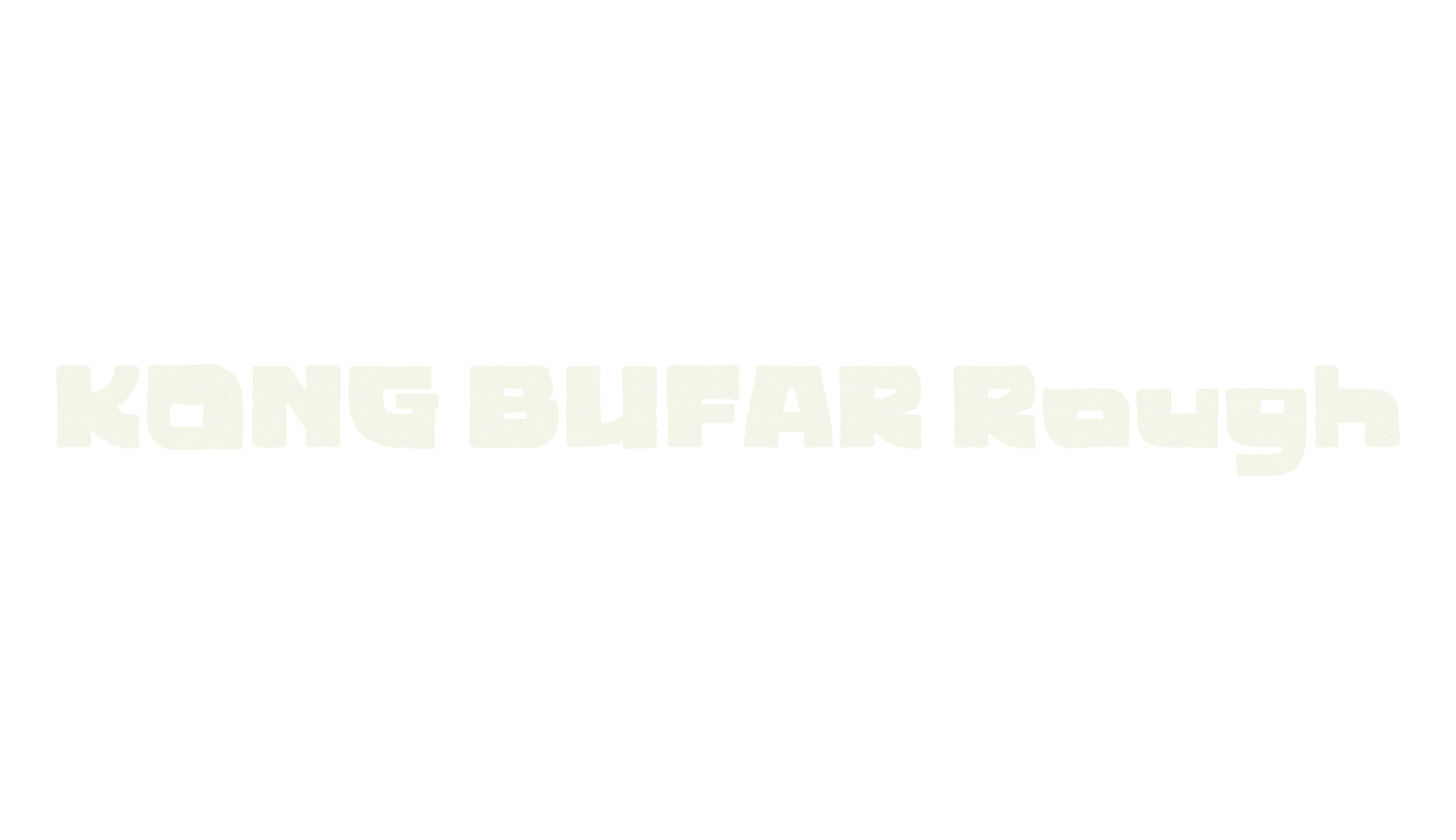 KONG BUFAR Rough, food font preview
