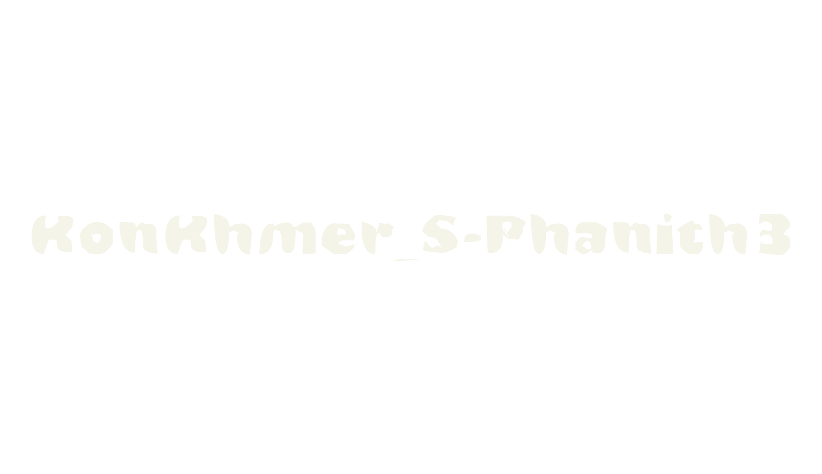 KonKhmer_S-Phanith3, display font preview