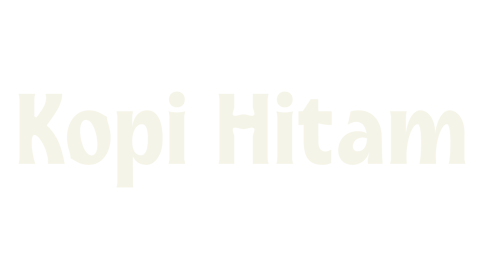 Kopi Hitam, coffee font preview