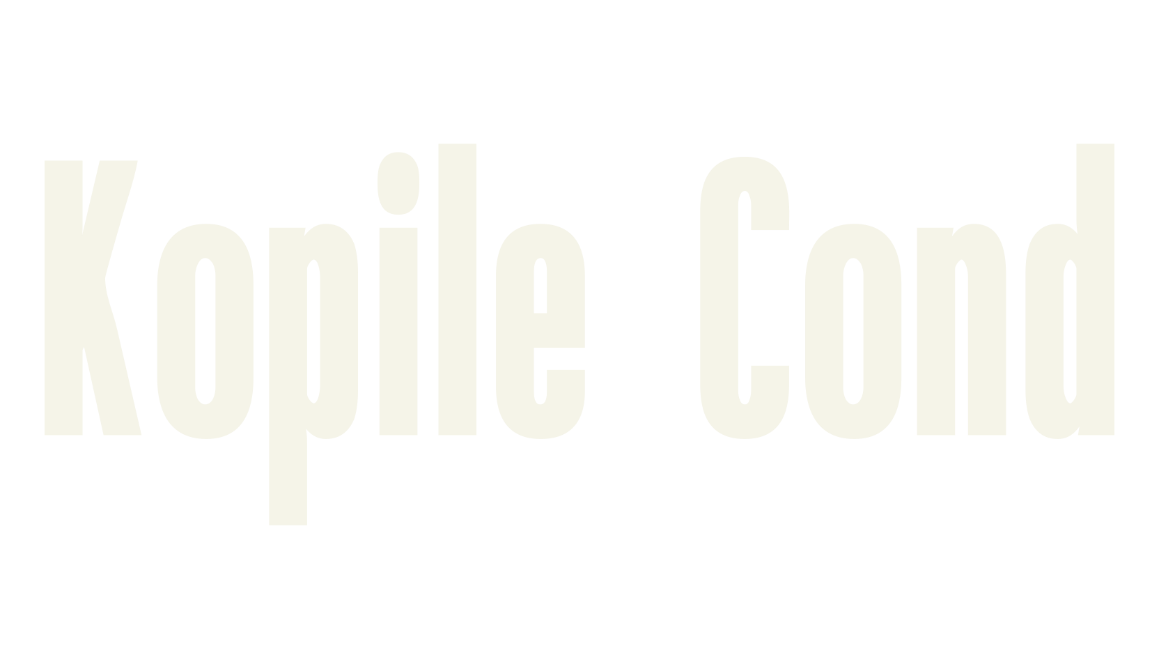 Kopile Cond, condensed font preview