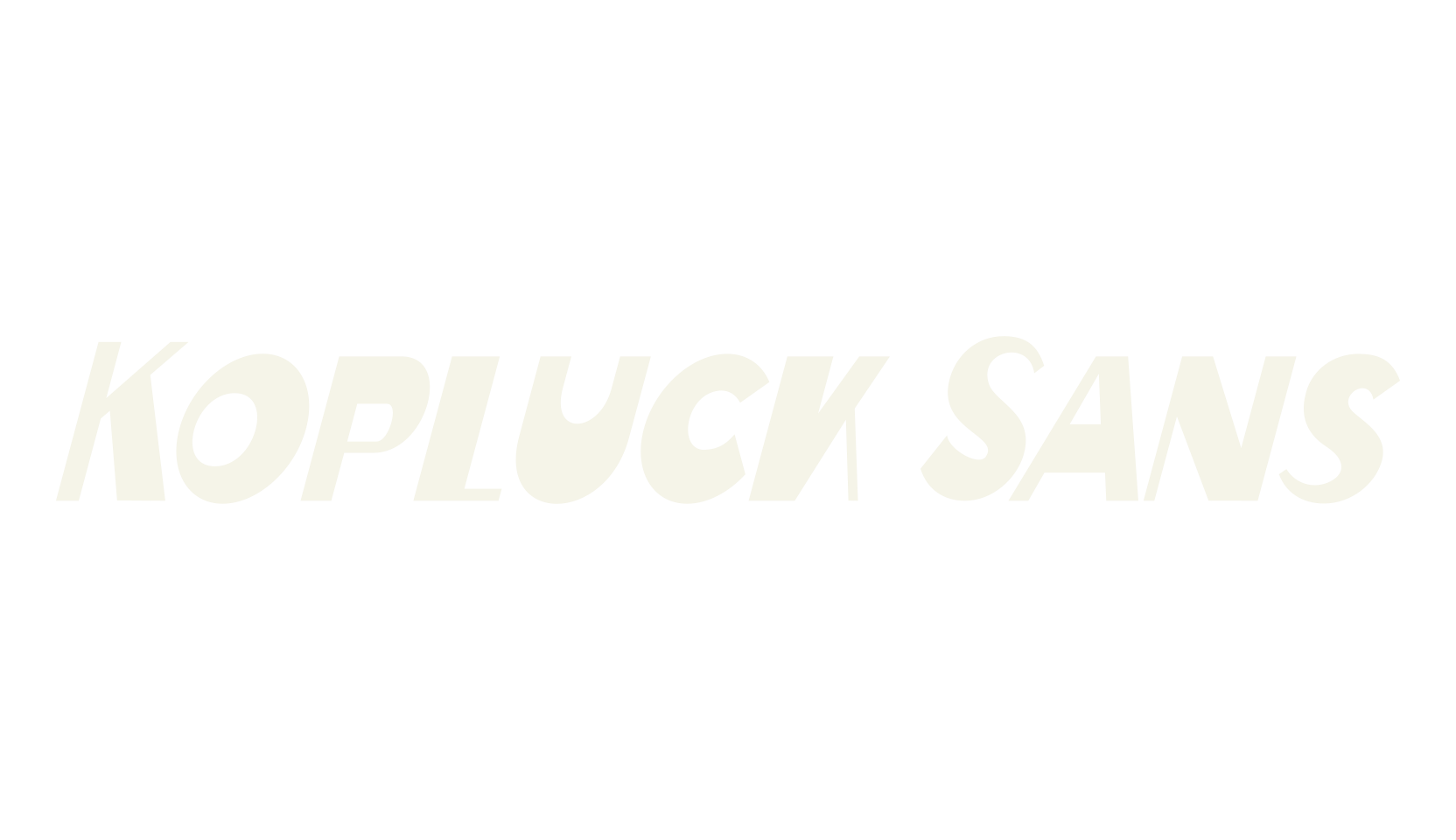 Kopluck Sans, outline font preview