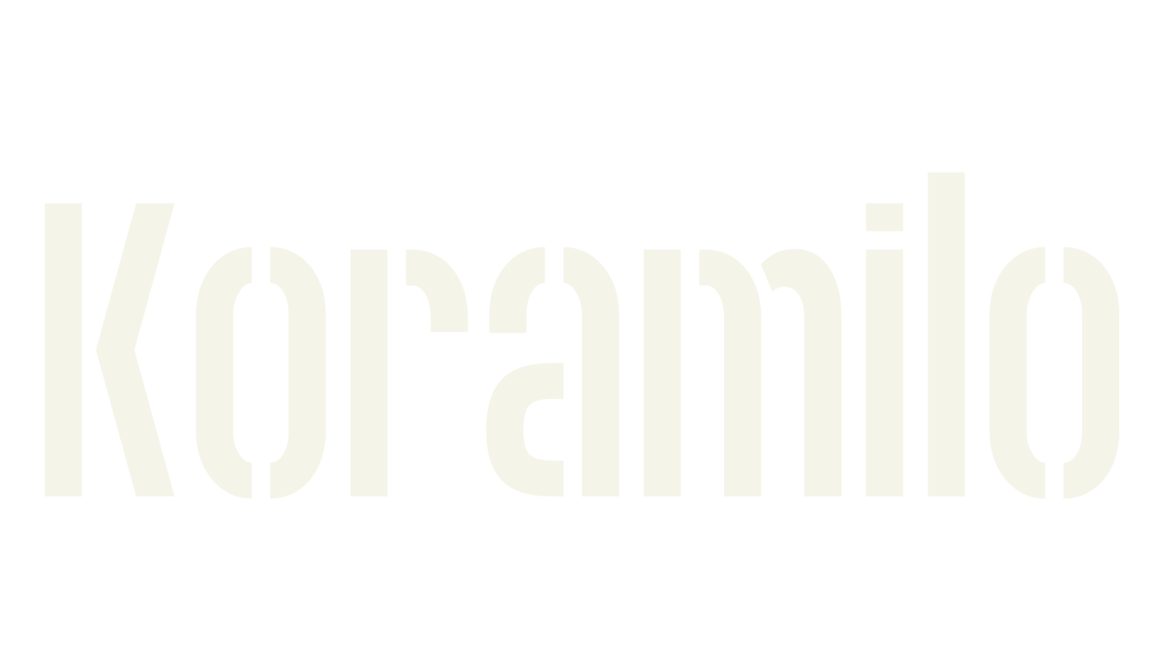 Koramilo, stencil font preview