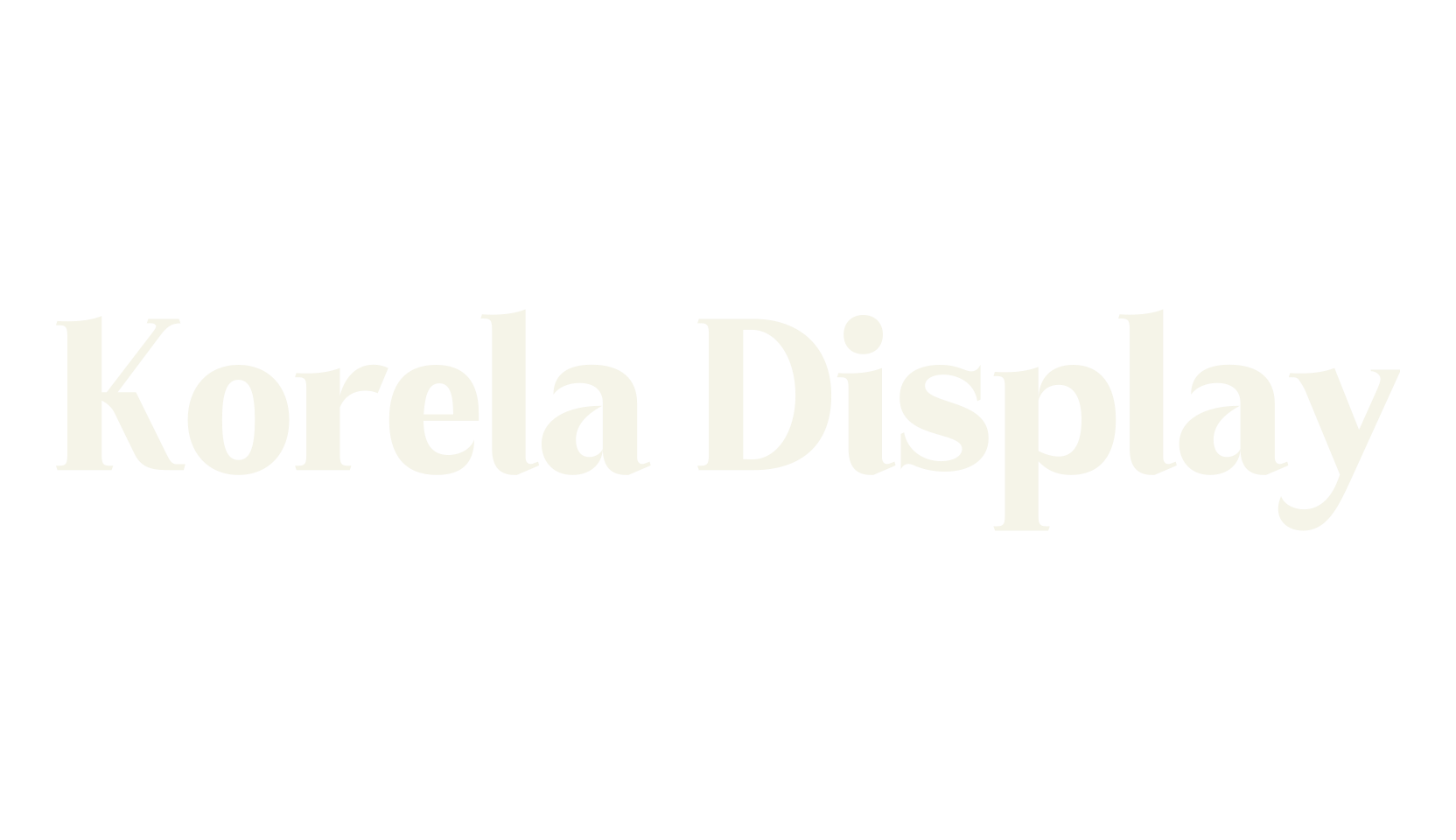 Korela Display, serif font preview