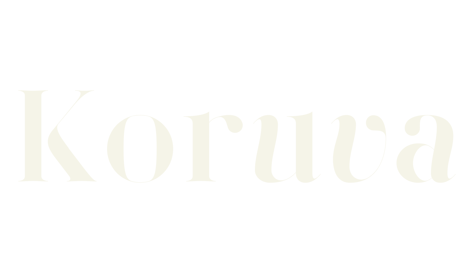 Koruva, logo font preview