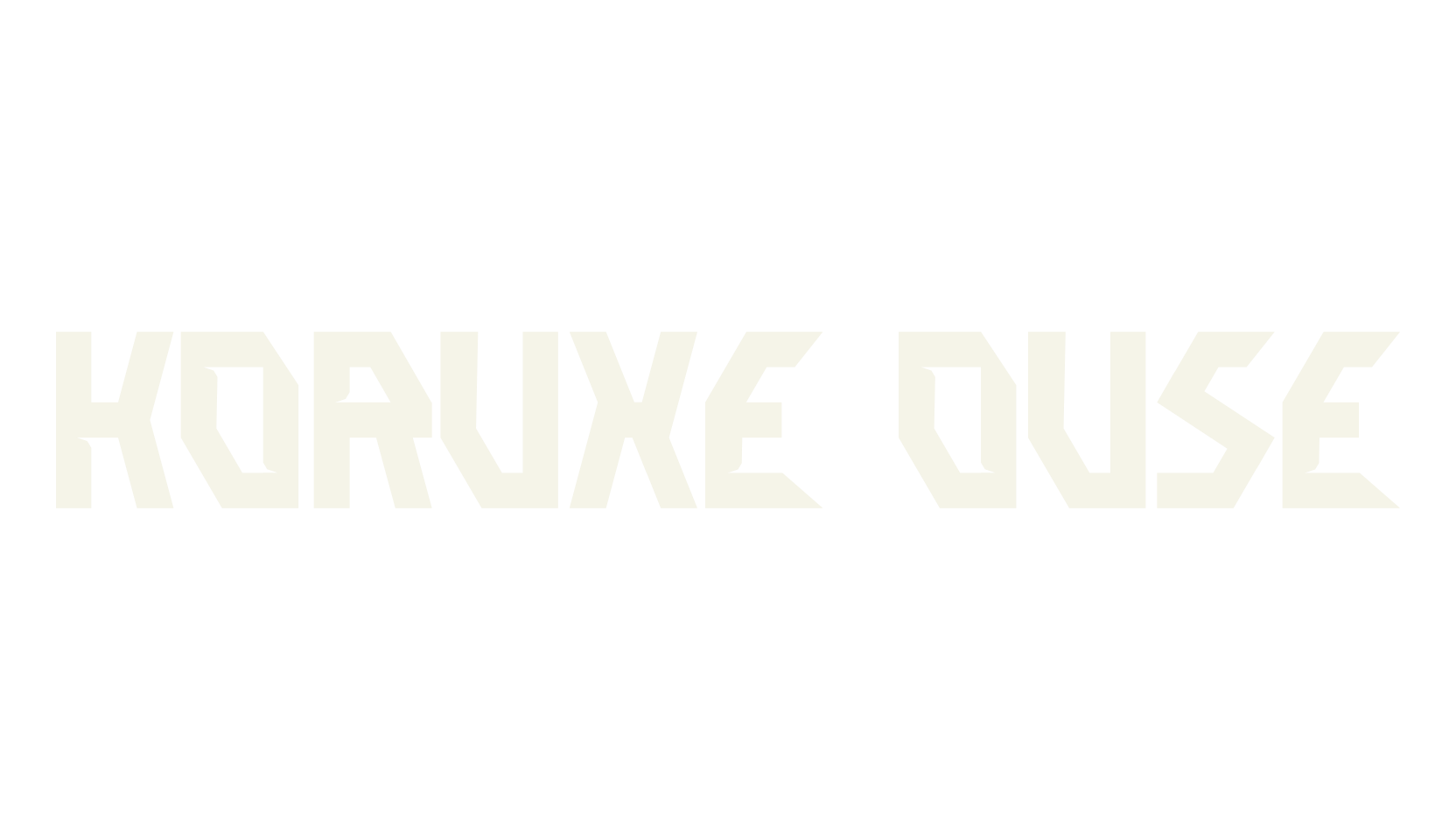 KORUXE OUSE, digital font preview