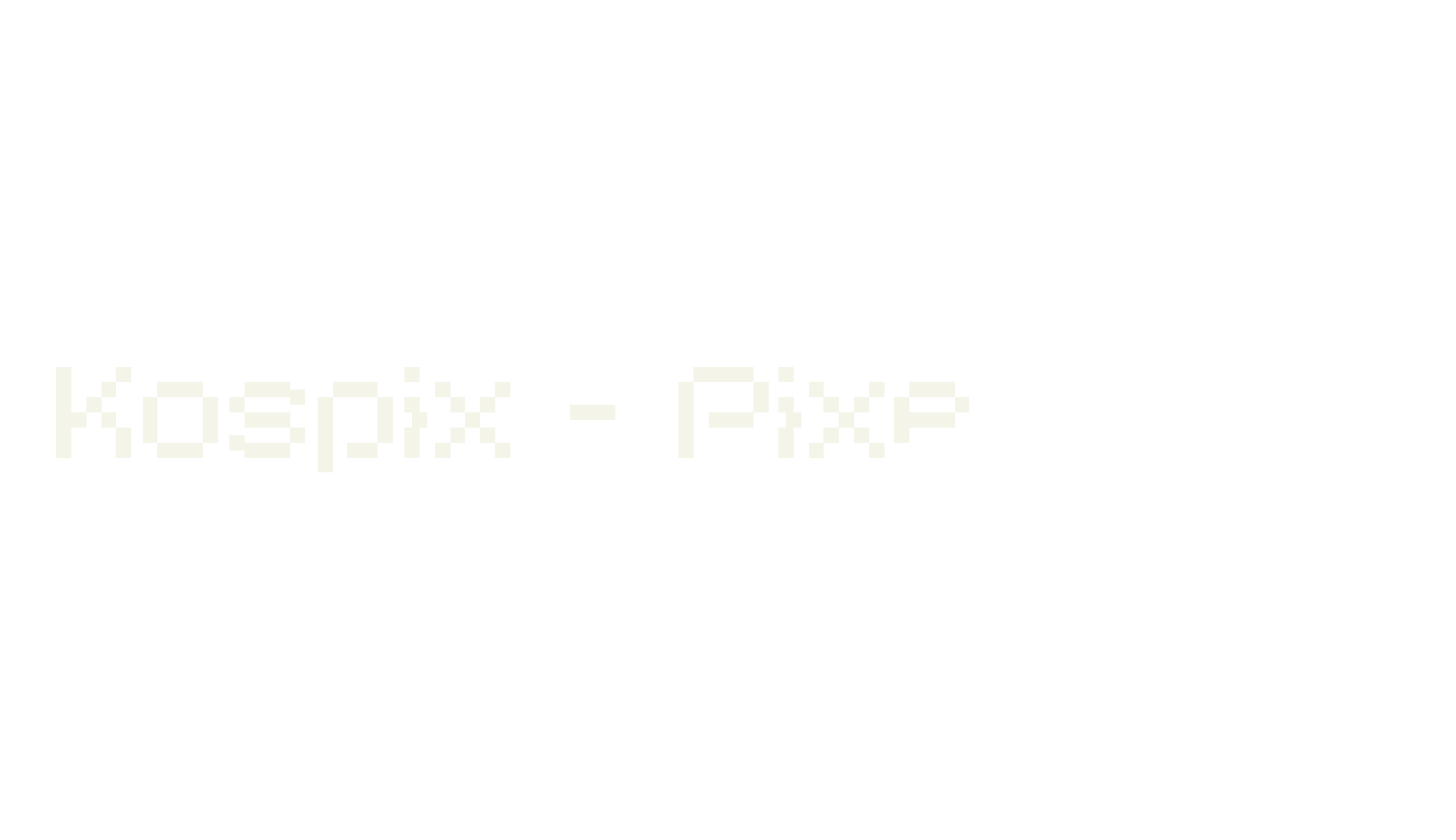 Kospix - Pixel Font, pixel font preview
