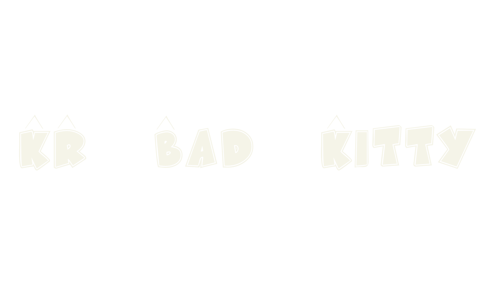 KR Bad Kitty, display market font preview