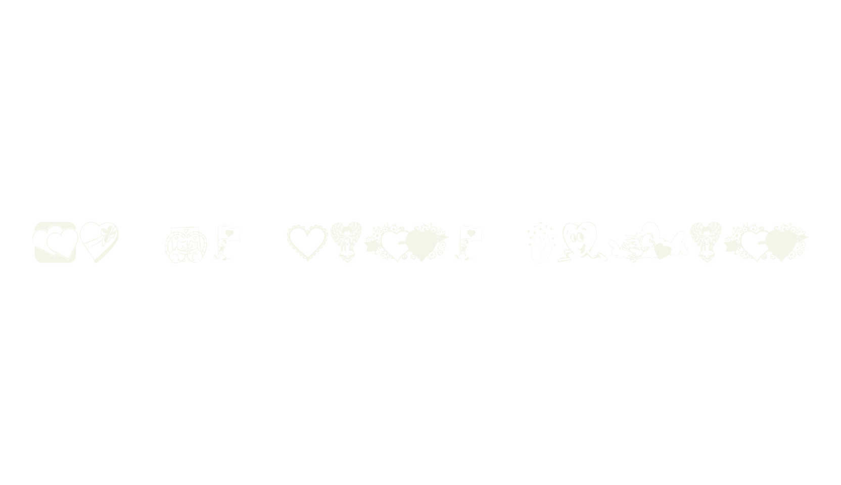 KR Be Mine Again, display market font preview