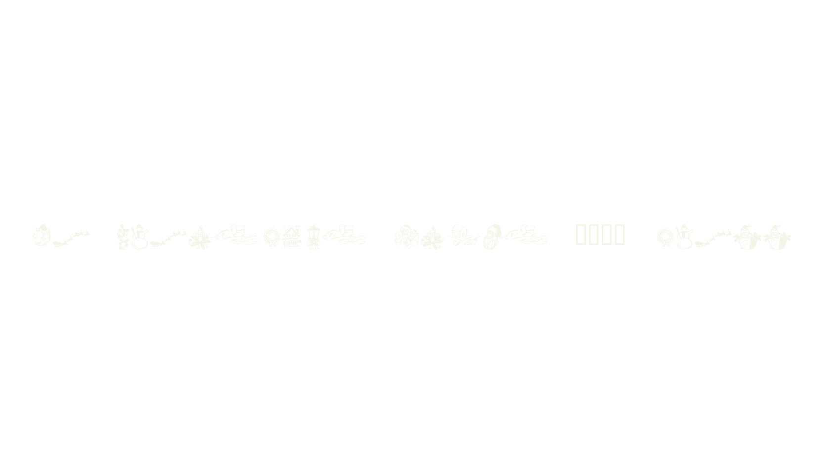 KR Christmas Dings 2004 Three, display market font preview