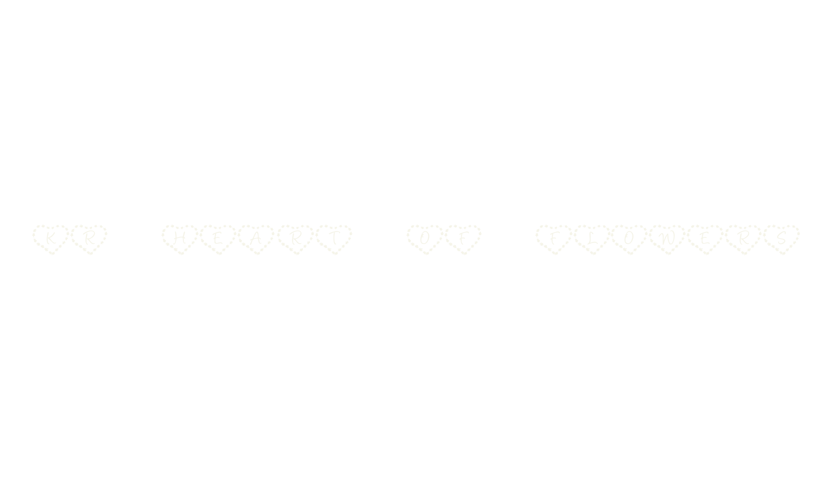 KR Heart of Flowers, display market font preview