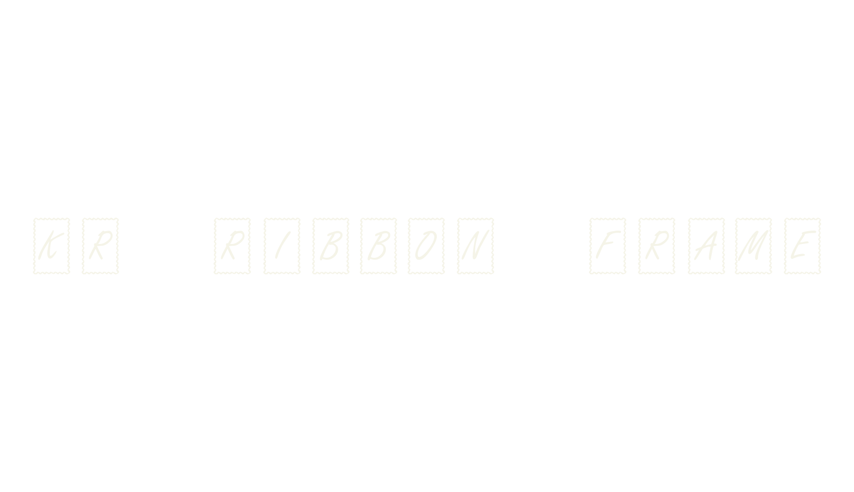 KR Ribbon Frame, display market font preview