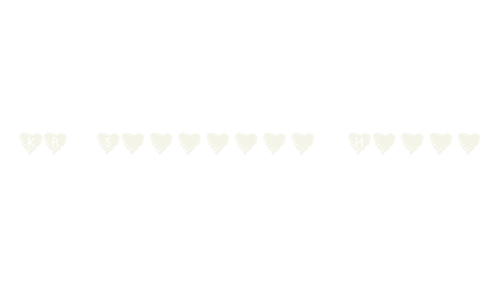 KR Scribble Heart, display market font preview