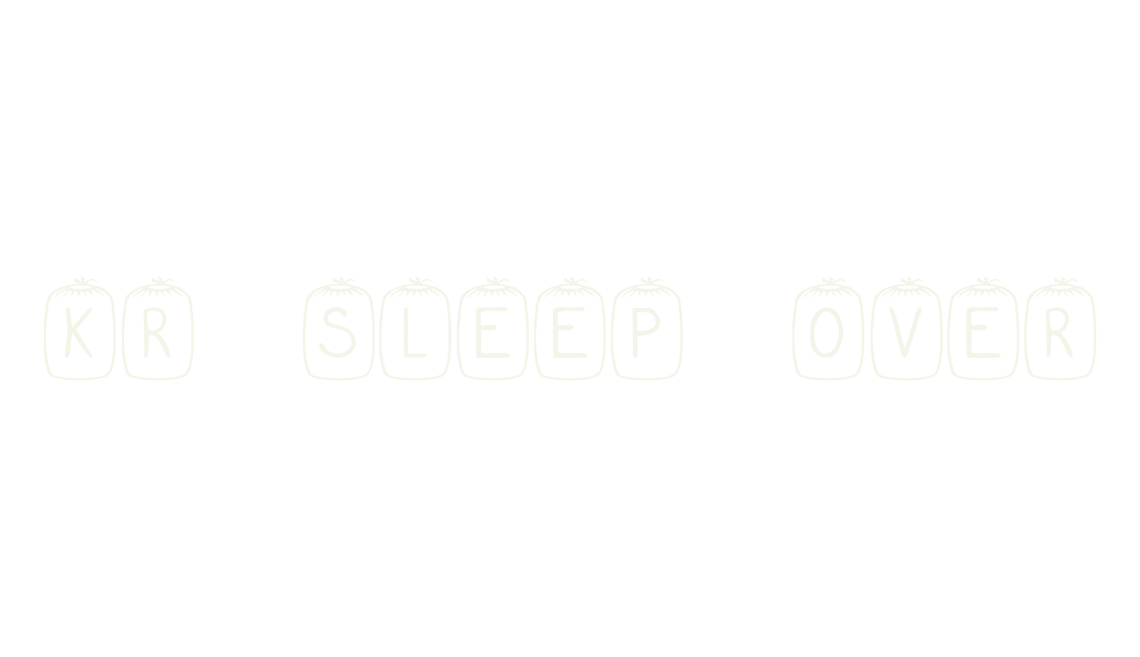 KR Sleep Over, display market font preview