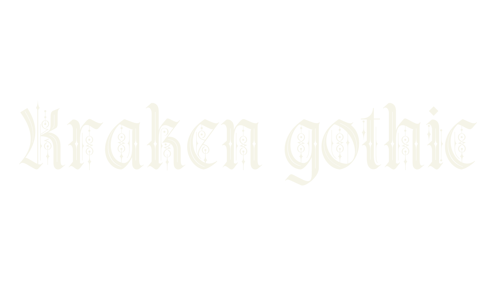 Kraken gothic, display market font preview
