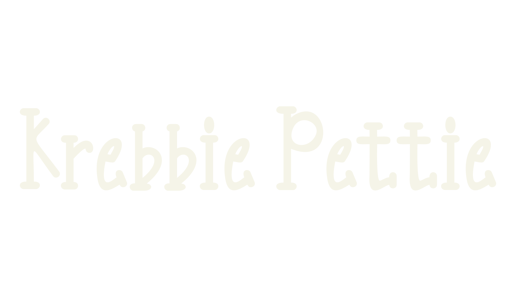 Krebbie Pettie, handwriting font preview