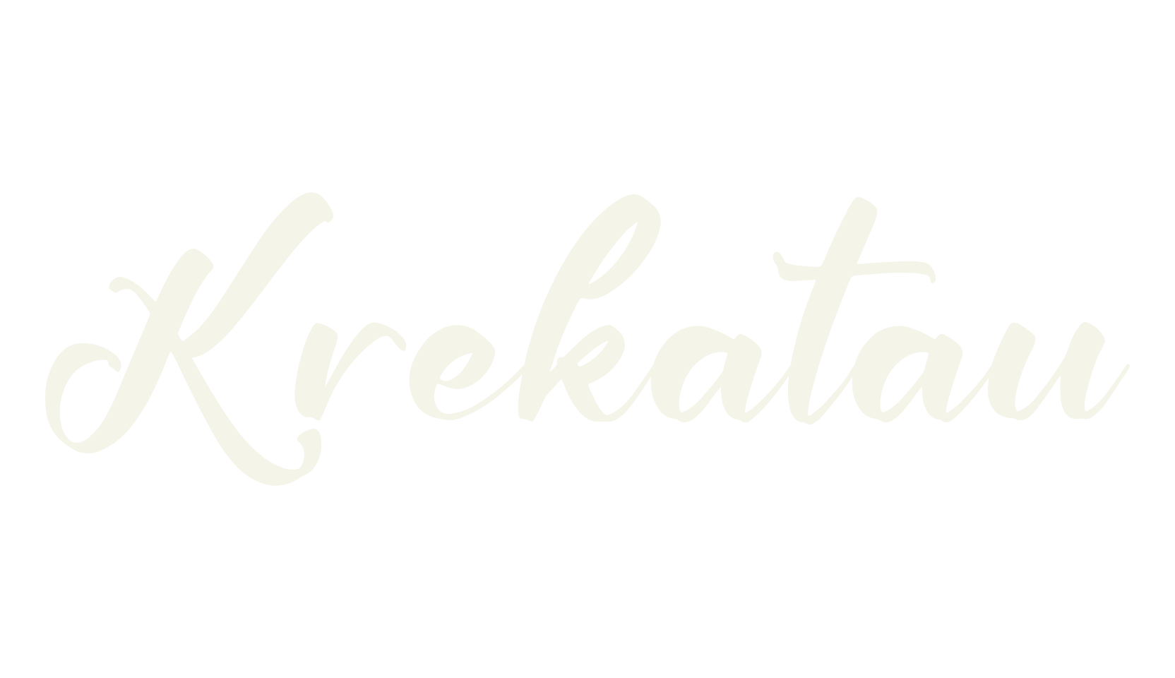 Krekatau, script font preview