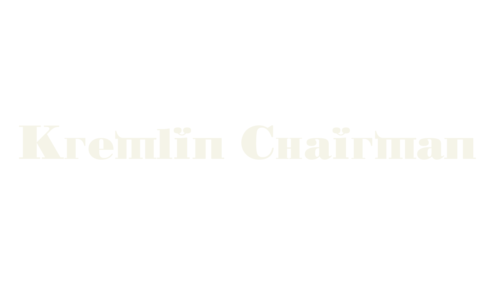 Kremlin Chairman, serif font preview