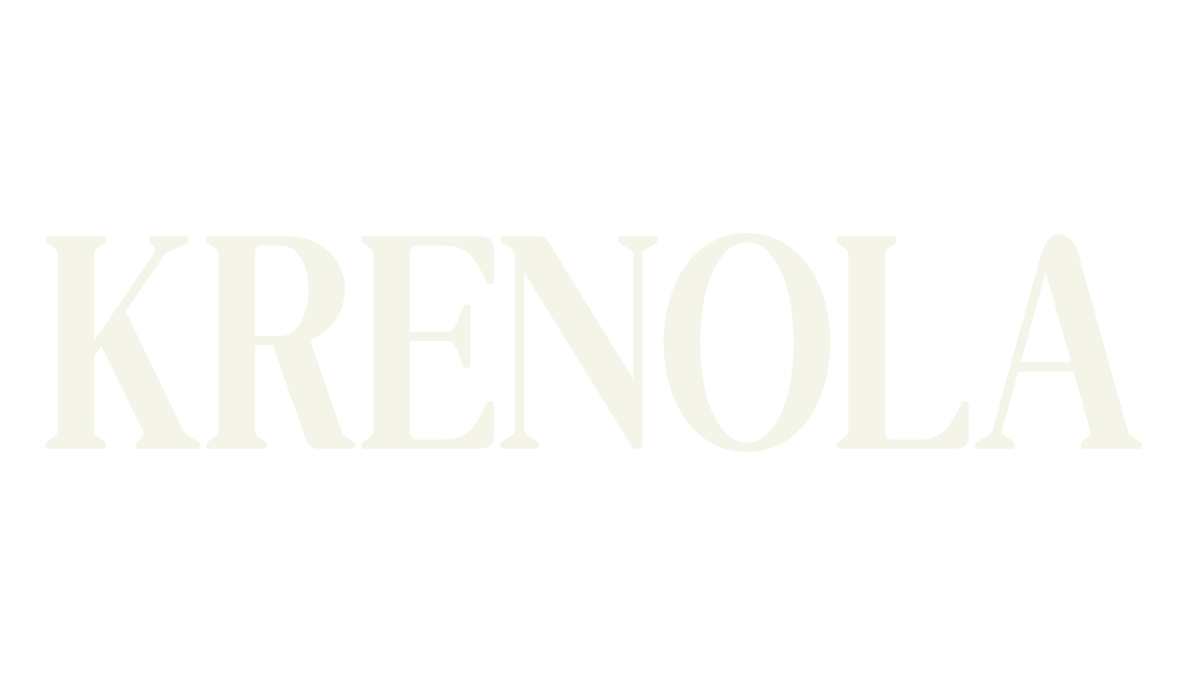 KRENOLA, modern font preview