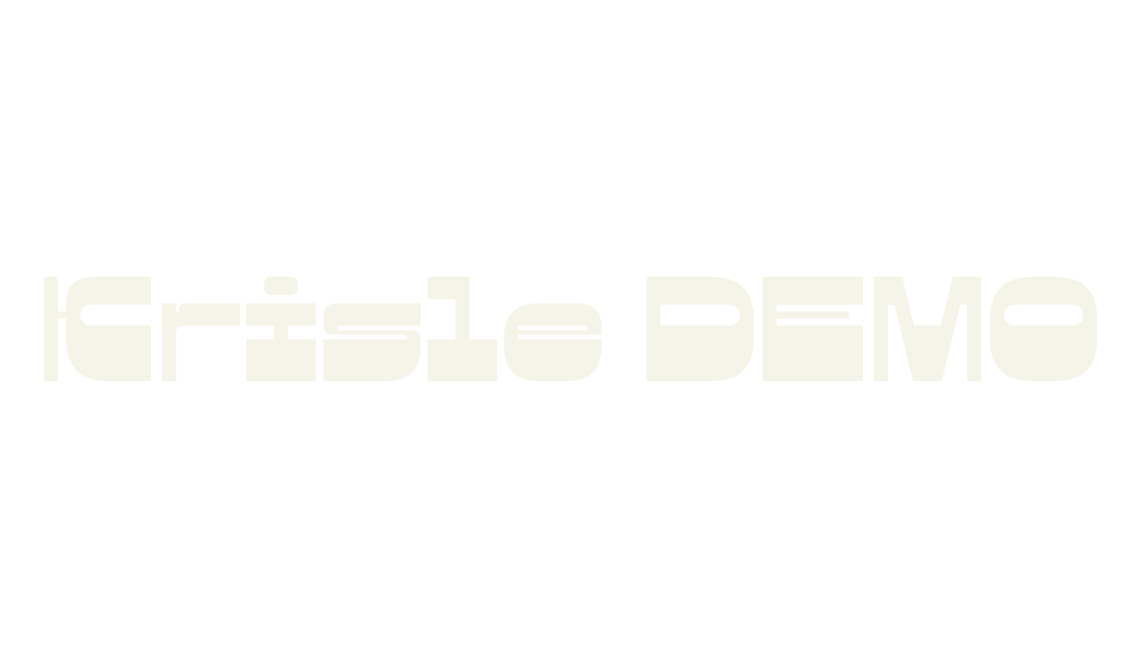 Krisle DEMO, chunky font preview