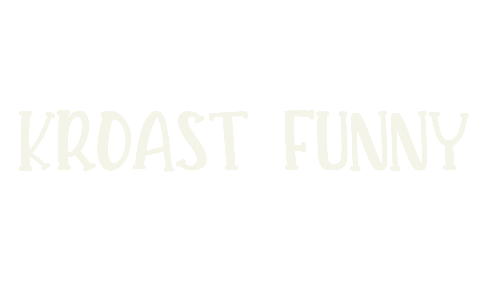 KROAST FUNNY, logo font preview