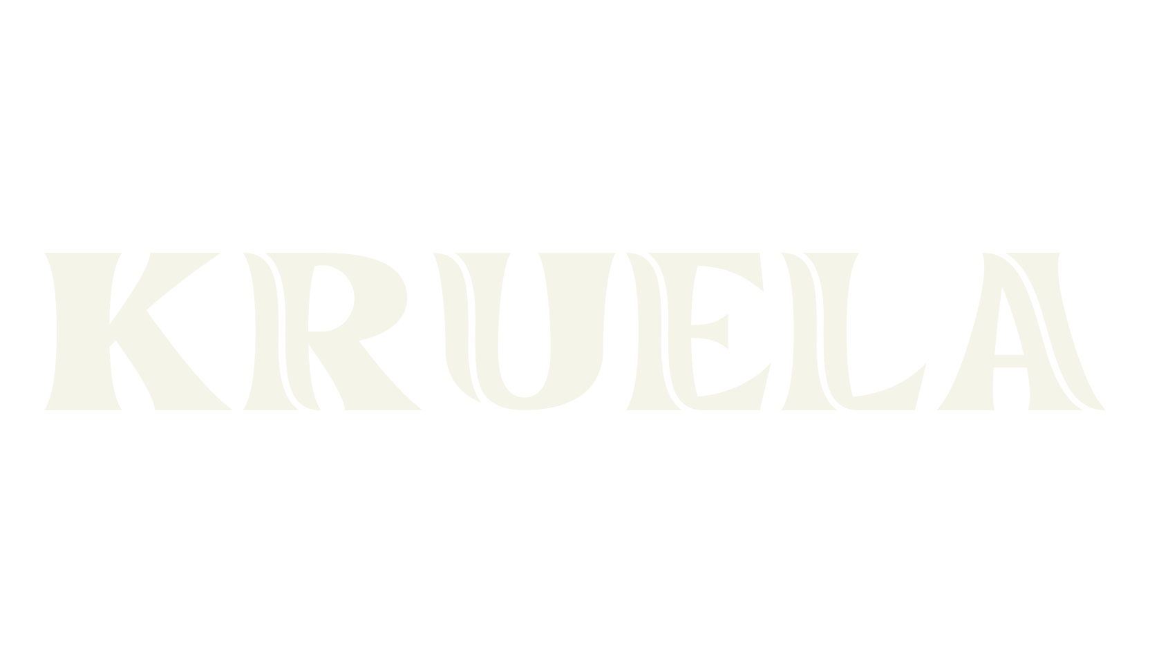 Kruela, letter font preview