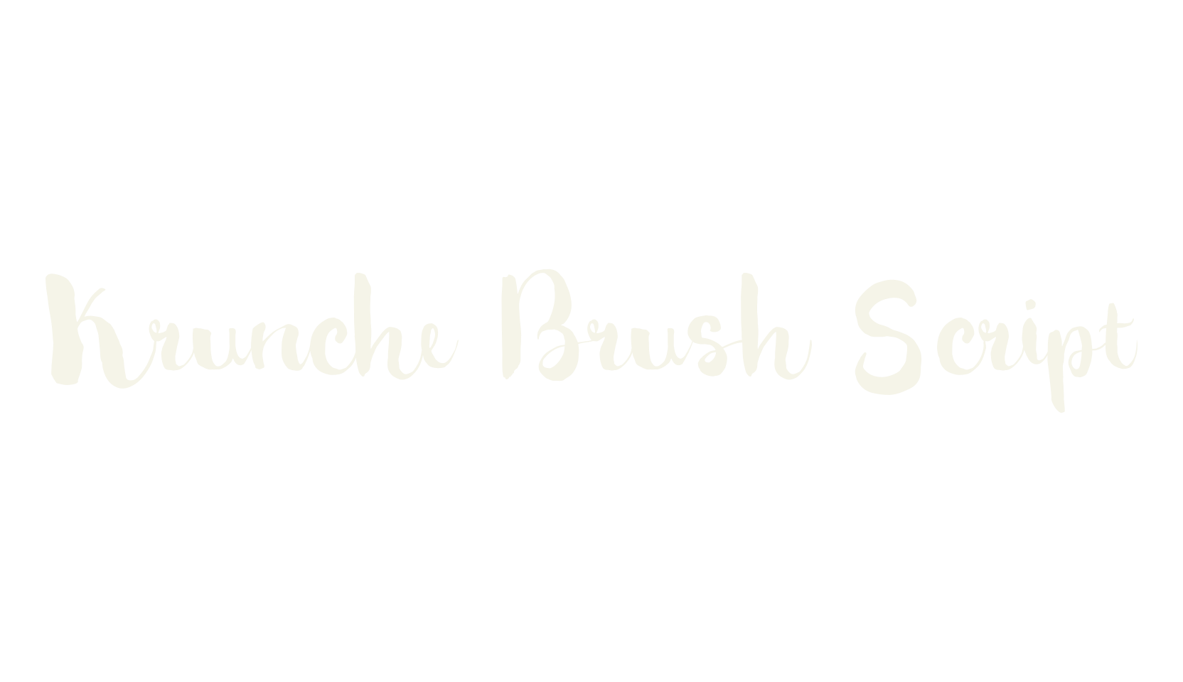 Krunche Brush Script, cute font preview