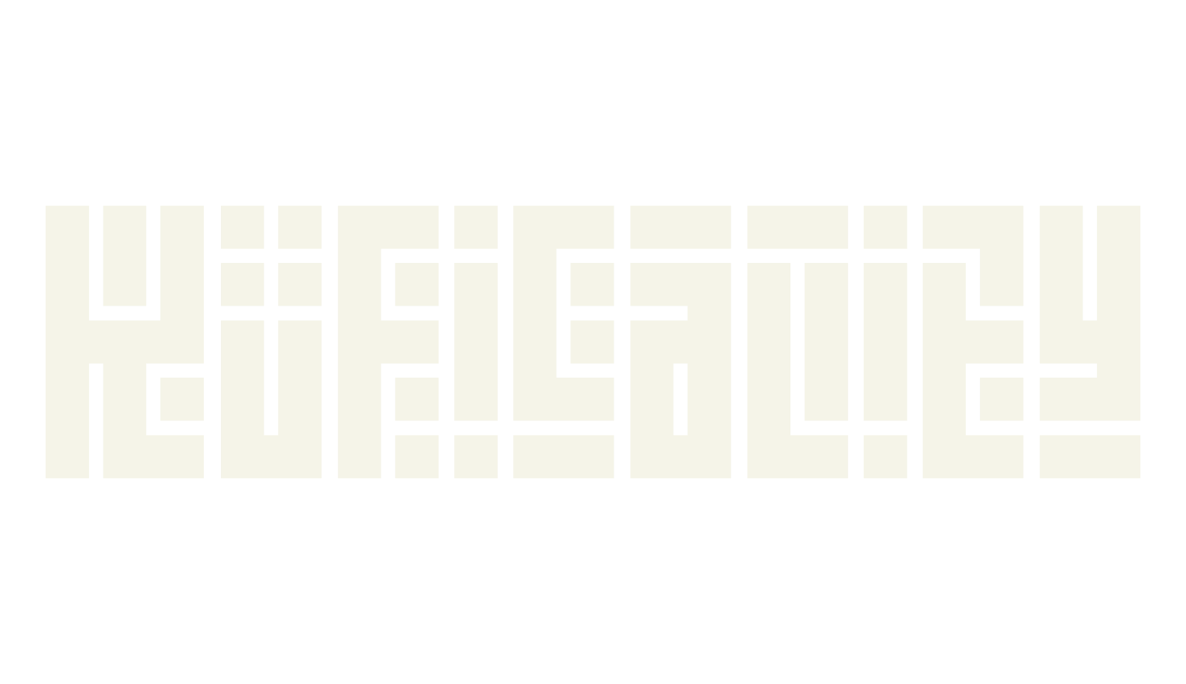 Kuficality, geometric font preview
