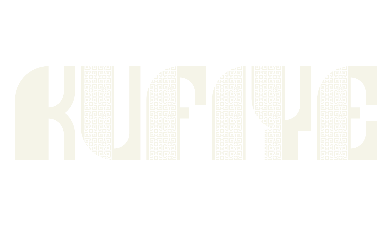 Kufiye, decorative font preview