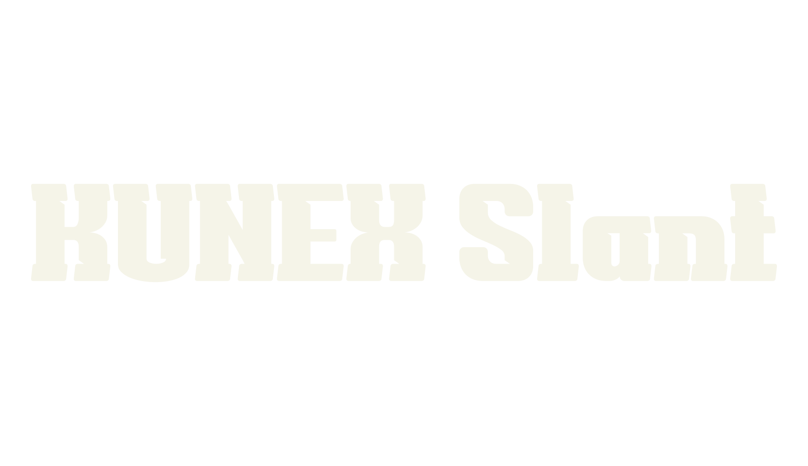 KUNEX Slant, sports font preview