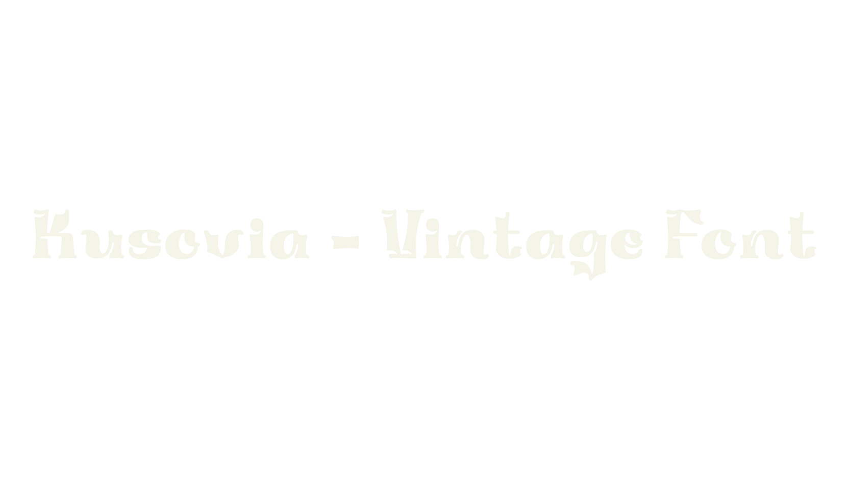 Kusovia - Vintage Font, retro font preview