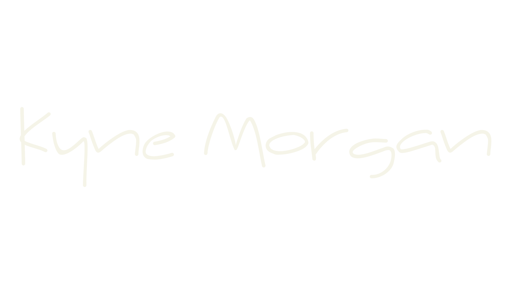 Kyne Morgan, handwritten font preview