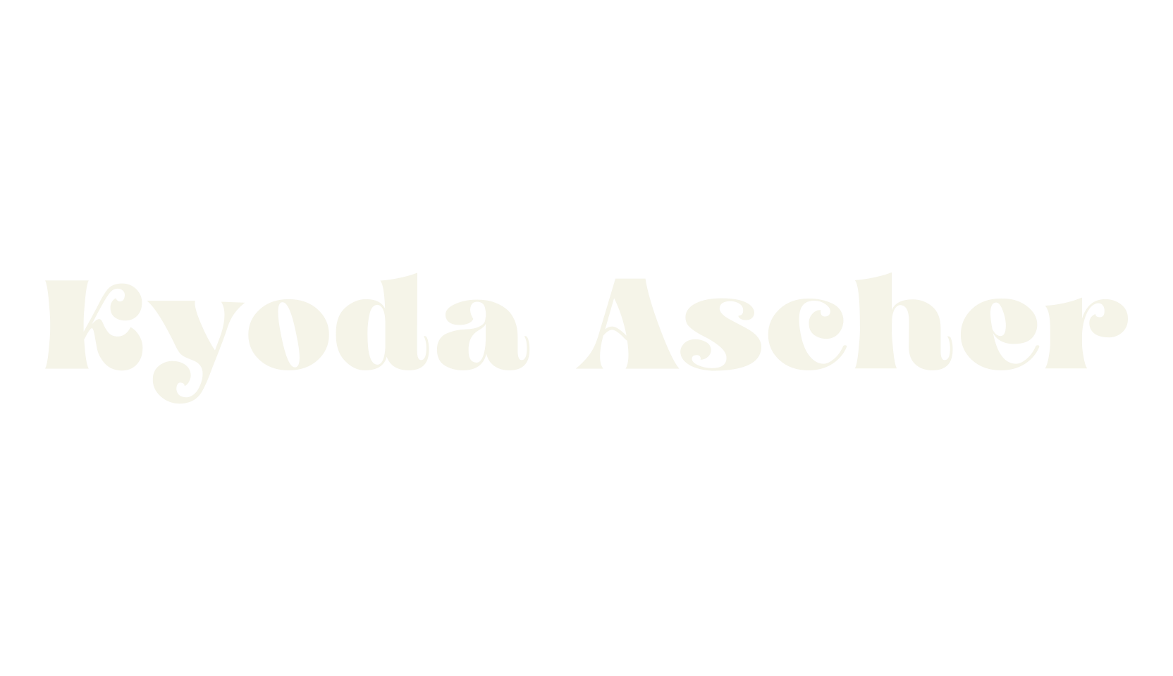 Kyoda Ascher, fancy font preview