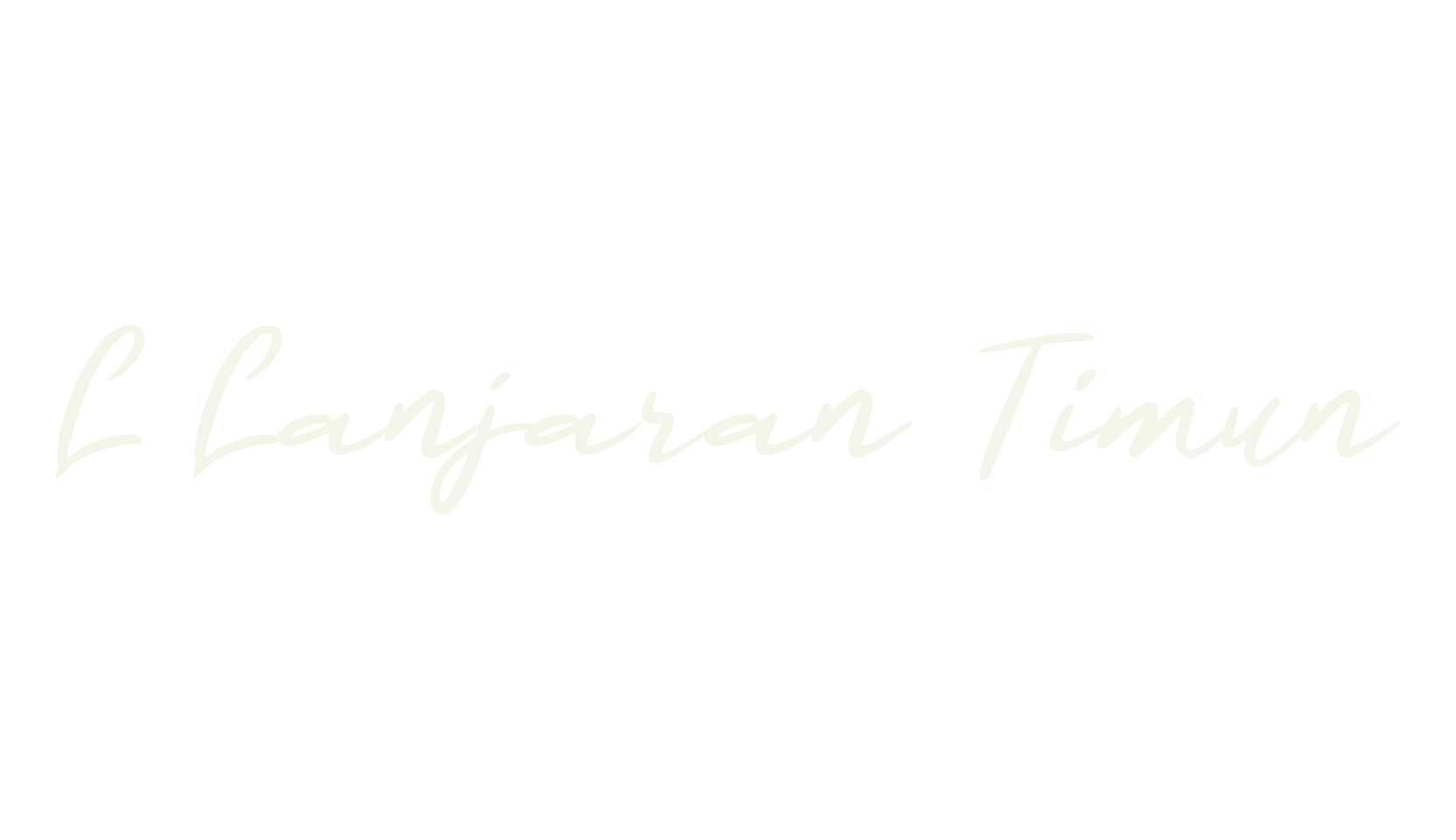 L Lanjaran Timun, cursive font preview